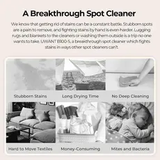 Dry cleaning machine Uwant B100-S, 450W, 1.8L, Multiple Spot Cleaner, White, 13 image