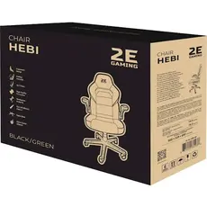 Gaming chair 2E 2E-GC-HEB-BK Gaming Chair Hebi Black/Green, 6 image