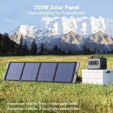 Portable solar charger UGREEN SC200 (15114), 200W, Solar Power Bank, Black, 4 image