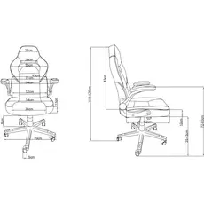 Gaming Chair 2E 2E-GC-HEB-BKWT Gaming Chair Hebi Black / White, 8 image