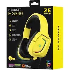 Headphone 2E HG340 Wired Gaming Headset RGB, USB 7.1, Yellow, 11 image