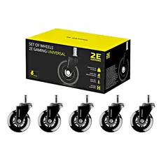 Gaming chair wheel 2E 2E-GWH-003-BK, 5Pcx, 7 image