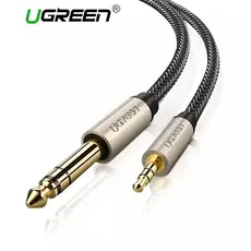 Audio cable UGREEN AV127 (10629) 3.5mm to 6.35mm TRS Stereo Audio Cable 3m, Gray, 3 image