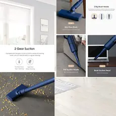 Vacuum cleaner deerma DX1000W Blue, 5 image