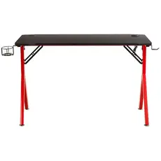Gaming desk Furnee TE-Y18, Gaming Desk, Red/Black, 3 image
