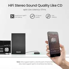 Audio adapter UGREEN CM279 (70304) Bluetooth 5.0 Receiver Audio Adapter APTX with Mic, Black, 6 image