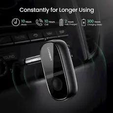 Audio adapter UGREEN CM279 (70304) Bluetooth 5.0 Receiver Audio Adapter APTX with Mic, Black, 3 image