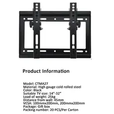 TV hanger Allscreen Universal LCD LED TV Bracket CTMA27 TV SIZE: 14 "-42" inches, 5 image
