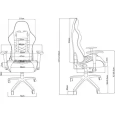 Gaming Chair 2E 2E-GC-BUS-WT Gaming Chair Bushido White / Black, 9 image