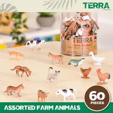 Terra FARM ANIMALS IN TUBE pet play set, 3 image