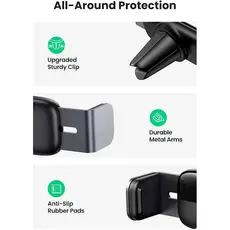 Mobile phone holder Ugreen LP120 (10422), Air Vent Phone Holder, Gray, 3 image
