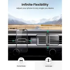 Mobile phone holder Ugreen LP120 (10422), Air Vent Phone Holder, Gray, 5 image