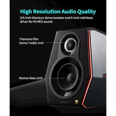 Speaker Edifier G5000, 88W, Bluetooth, AUX, USB, Speaker, Black, 7 image