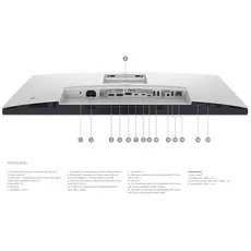 Monitor Dell 210-BKTV UltraSharp U2724DE, 27", Monitor, WQHD, IPS, HDMI, USB, USB-C, DP, Silver, 6 image