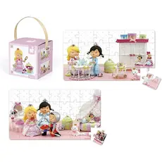 Prefab puzzle Janod Set of 2 puzzles Rose plays Princess J02770