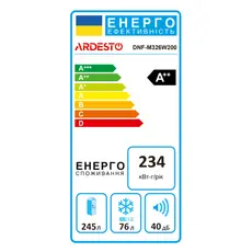Refrigerator ARDESTO DNF-M326W200 refrigerator 245L, classA++, White, 9 image