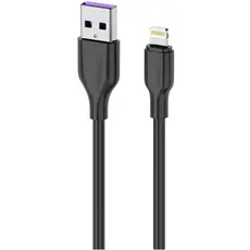 Cable 2E Cable USB-A - Lightning Glow 1m Black