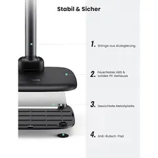 Mobile phone holder UGREEN LP287 (10999), Adjustable Desk Phone Holder, Black, 5 image