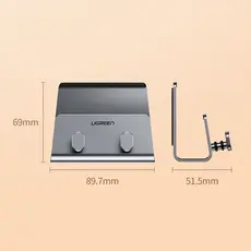Mobile phone holder UGREEN LP193 (70584), Wall Mount, Phone Holder, Grey, 8 image