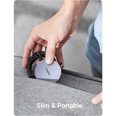 Wireless charger UGREEN CD245 (30233), MFA MagSafe 15W, Type-C to Magnetic Wireless Charger, Gray, 5 image