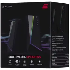 Speaker 2E Multimedia speaker PCS233 RGB, 2.0, USB, Black, 5 image