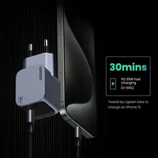 Mobile charger UGREEN X703 (35006) Nexode Pro, 30W, Type-C, Grey, 5 image