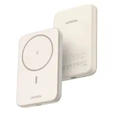 Portable charger UGREEN 25207 MagSafe PD 3.0, 5000mAh, USB-C, Magnetic Power Bank, Beige, 3 image