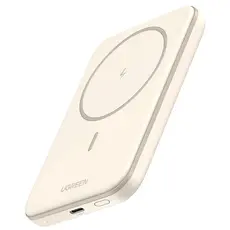 Portable charger UGREEN 25207 MagSafe PD 3.0, 5000mAh, USB-C, Magnetic Power Bank, Beige, 2 image