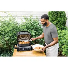 Ninja OG701EU, 2400W, WoodFire Outdoor Grill, Black/Silver, 6 image