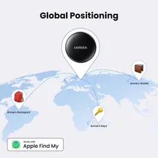 Bluetooth tracker UGREEN CM520 (60387), Apple Certified, Smart Bluetooth Finder, Black, 16 image