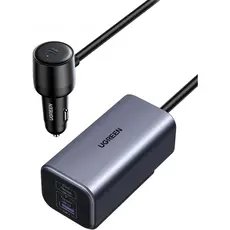 Car Charger UGREEN EC706 (35571), 150W, Type-C, USB, Car Charger, Grey, 2 image