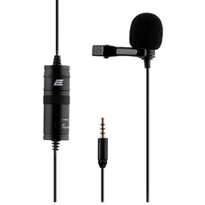 Microphone 2E 2E-ML010, 3.5mm, Lavalier Microphone, Black