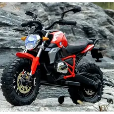 Children's electric motorcycle 608R with leather seat and rubber tires, 3 image