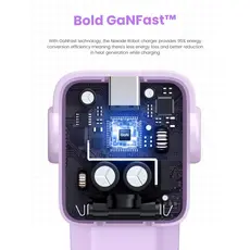 Mobile charger UGREEN CD361 (35291) Nexode Uno RobotGaN, 65W, USB, USB Type-C, Purple, 6 image