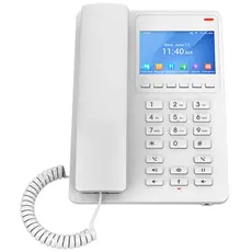 IP phone Grandstream GHP630, Compact Hotel IP Phone, 2 SIP accounts, 2 lines, 1x Ethernet 10/100 PoE, 480x320 (3.5") Color LCD, no PSU, White