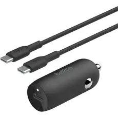 Belkin Car Charger 30W USB-C PD PPS, USB-C > USB-C cable, 1m, black, 2 image