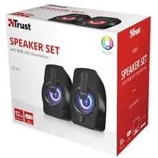 Speaker TRUST Gemi RGB 2.0 Speaker Set - black, 2 image