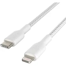 Belkin сable USB-С > Lightning charge/data, 2m, Type-C, BRAIDED, white