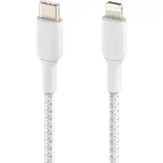 Belkin сable USB-С > Lightning charge/data, 2m, Type-C, BRAIDED, white, 2 image