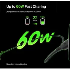 Belkin cable USB-C > USB-C charge/data, 1m, 60W, Type-C, PVC, black, 3 image