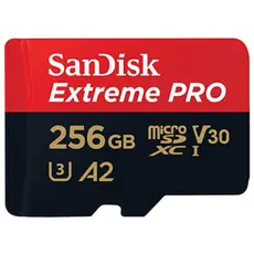 Memory card SanDisk 256GB Extreme PRO microSDXC UHS-I V30 A2 200MB/s 256GB SDSQXCD-256G-GN6MA