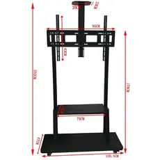 TV Mount Allscreen C1800, 42"-100", TV Mount With Roller, Black, 3 image