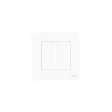 Smart Switch Moes ZS-SR-EU2-WH-MS Star Ring, Zigbee 3.0, 2 Gang Push Button, 10A, White