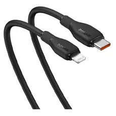 Cable Baseus P10355701111-B1 Pudding Series Fast Charging Cable Type-C to Lightning 20W 1.2m Cluster Black, 2 image