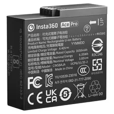 Camera Battery Insta360 Ace Pro / Ace Battery, 1650mAh, 6.35Wh, Fast Charging, Black