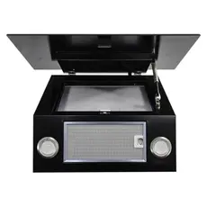 Cooker Hood Midea 60J72, 60 cm, Angled, 600 m³/h, Touch Control, Black Glass, 4 image
