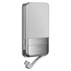 Power Bank EcoFlow RAPID Magnetic 5000mAh, Qi2 15W Wireless, 30W, Built-in USB-C Cable, Light Blue