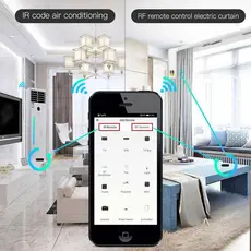 Smart Universal Remote Controller Moes UFO-R2-RF, Wi-Fi, IR + RF 433/315MHz, Black, 4 image