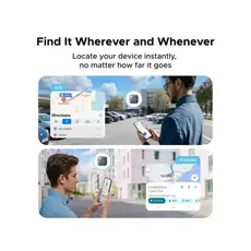 Bluetooth Tracker UGREEN CM916 (75646) FineTrack Duo, Apple Find My / Google Find Hub, USB-C, Grey, 3 image