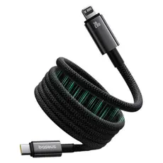 Cable Baseus Tungsten Gold Magnetic Charging Cable USB-C to Lightning 20W 1m P10319805111-01, Cluster Black
